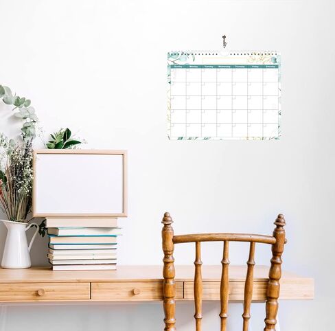 Undated Wall Calendar for 2026 or Any Year - Calendar Planner for Home, Office, Classroom, School, 12 Months Calendar with Thick Paper, 8.5" x 12", Green Leaf in Saudi Arabia