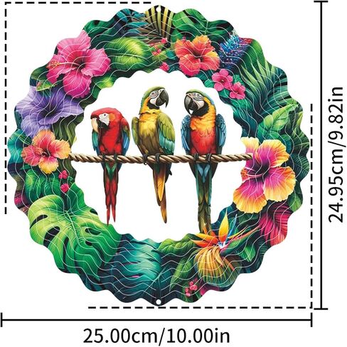 Metal Three Birds Wind Spinner Gift for Boy Girl Kids Colorful 3D Hanging Wind Spinner for Outdoor Garden Decor Animal Wind Sculptures for IndoorOutside Lawn Yard in Saudi Arabia