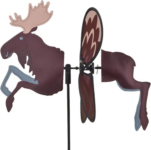 Premier Kites Petite Spinner Moose – Whimsical Wind Spinner for Yard & Garden, Durable Weather-Resistant Fabric, Easy to Assemble, Outdoor Decor for Patios, Lawns, & Fairy Lovers in Kuwait