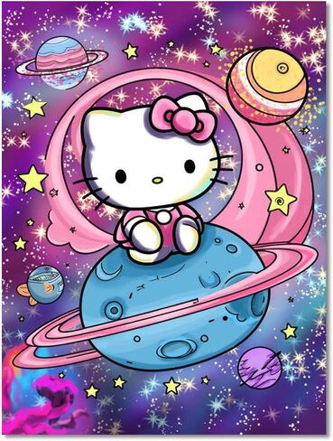 CYNART Cute Diamond Art Kits for Adults Beginners, 5D Diamond Painting Kits Crafts for Teens, DIY Gem Arts and Crafts for Girls Gift 12x16 Inch in Saudi Arabia