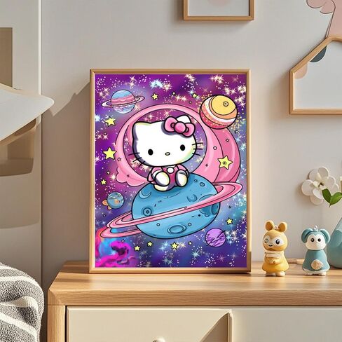 CYNART Cute Diamond Art Kits for Adults Beginners, 5D Diamond Painting Kits Crafts for Teens, DIY Gem Arts and Crafts for Girls Gift 12x16 Inch in Kuwait