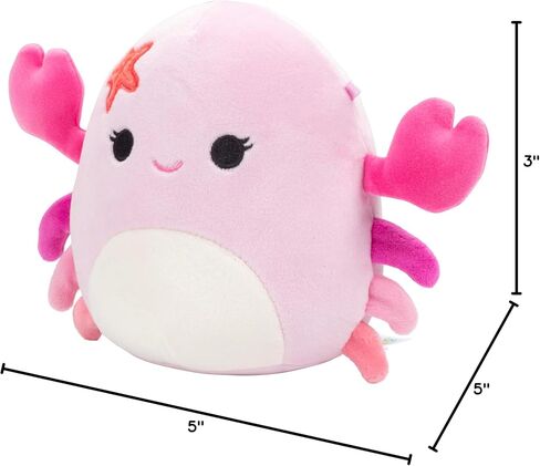 Squishmallows Original 5-Inch Cailey The Crab Mini Plush - Official Jazwares - Collectible Little Soft & Squishy Stuffed Animal Toy - Add to Your Squad - Gift for Kids, Girls & Boys in Kuwait