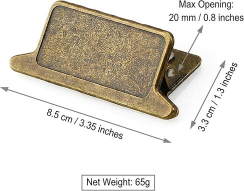 Metal Book Clip, Travelers Notebook Clip, Vintage Antique Bronze Page Holder Clamp for Journaling Planner Sketchbook Office, Decorative Retro Journal Accessory in Saudi Arabia