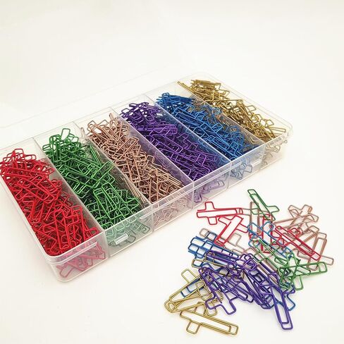 Cute Cross Paper Clips (180 Pack), Colored Cross Paper Clips, Paper Clamps for Students Teachers Bible Journaling and Daily Office Use in Saudi Arabia