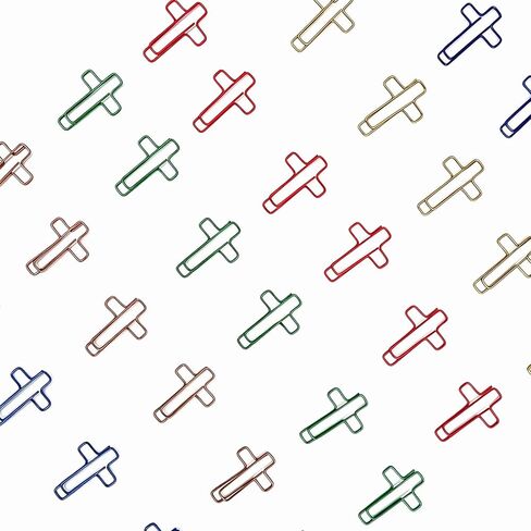 Cute Cross Paper Clips (180 Pack), Colored Cross Paper Clips, Paper Clamps for Students Teachers Bible Journaling and Daily Office Use in Saudi Arabia