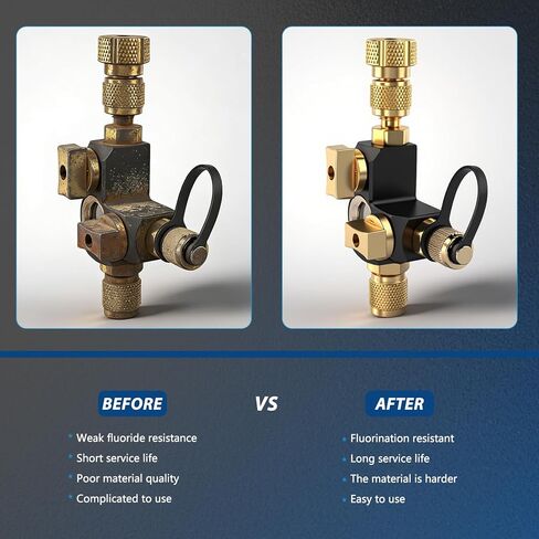 VC2G 1/4″ Valve Core Removal Tool Dual Valve with Sight Glass - Vacuum-Rated 20 microns & A2L Compatible - HVAC Tools in Saudi Arabia