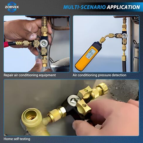 VC2G 1/4″ Valve Core Removal Tool Dual Valve with Sight Glass - Vacuum-Rated 20 microns & A2L Compatible - HVAC Tools in Saudi Arabia