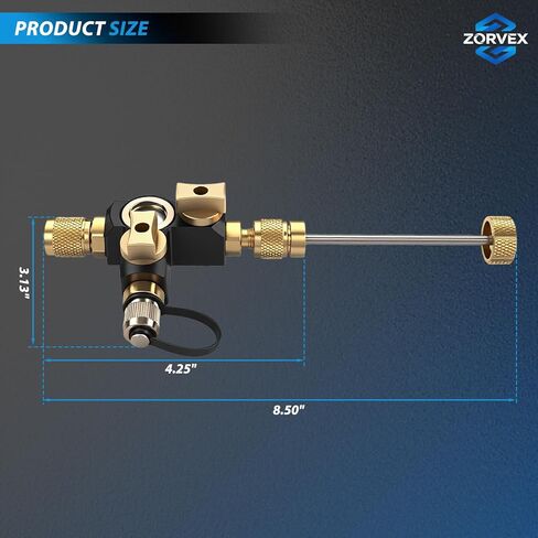 VC2G 1/4″ Valve Core Removal Tool Dual Valve with Sight Glass - Vacuum-Rated 20 microns & A2L Compatible - HVAC Tools in Saudi Arabia