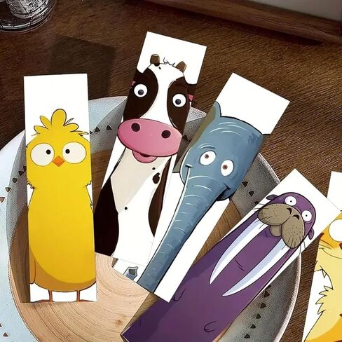 60PCS Funny Animal Bookmarks for Kids - Creative Unique Cartoon Page Holders, Gifts for Book Lovers, Students, Readers on Birthday/School Rewards/Library Reading in Saudi Arabia