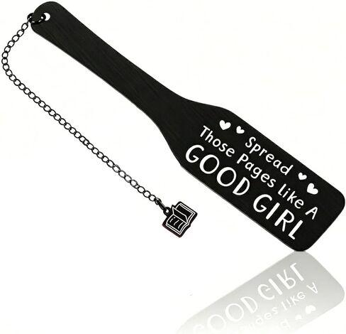 Smutty Metal Bookmark, Dark Romance Paddle Style Book Marker with Book Charm, Black Engraved Metal Book Mark, Spicy Bookish Gift for BookTok Readers & Smut Book Lovers (Smutty) in Kuwait