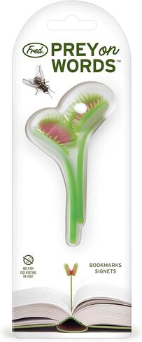 Genuine Fred Prey ON Words Venus Flytrap Bookmarks, Set of 2 Page Markers, Soft and Flexible Silicone, 3" Tall, for Plant and Book Lovers in Saudi Arabia
