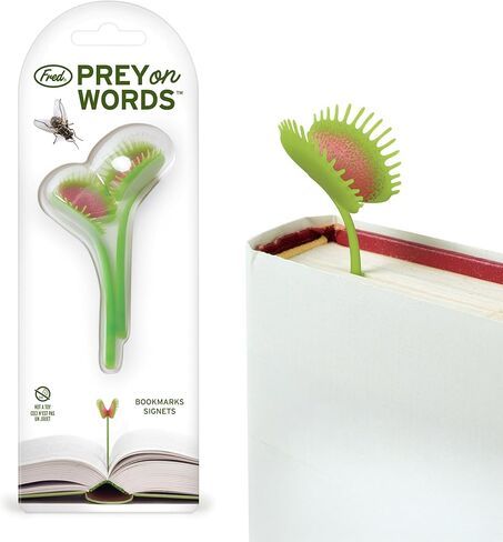 Genuine Fred Prey ON Words Venus Flytrap Bookmarks, Set of 2 Page Markers, Soft and Flexible Silicone, 3" Tall, for Plant and Book Lovers in Saudi Arabia