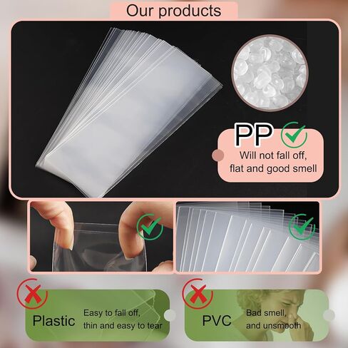 Clear Bookmark Sleeves 100 Pcs Plastic Blank Photobooth Frames 2x6 Bookmark Sleeves Bookmark Cover Holder for Reading DIY Projects Party Favor Gift Tag in Kuwait