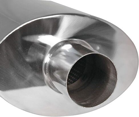 3" Dual Tilt Slant Outlet Titanium Burnt Tip 2.5" Inlet Exhaust Muffler in Saudi Arabia