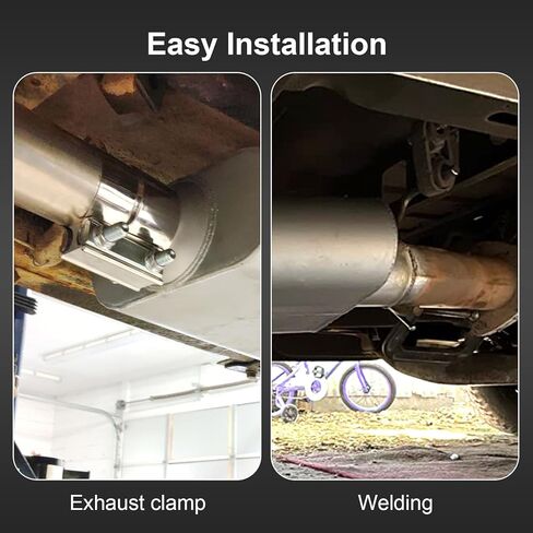 2.5" Offset inlet/Center Outlet Universal Exhaust Muffler, Stainless Steel Performance Muffler, 17" Overall Length Center-Center, Deep Aggressive Tone for Trucks, SUV, Muscle Cars in Saudi Arabia