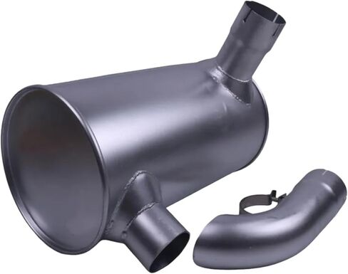 FridayParts 6738-11-5510 6738115520 كاتم صوت مع مشبك و2 قطعة U-Bolt متوافق مع محرك كوماتسو 6D102 حفارة PC200-7 PC220-7 PC210-7 PC240-7 PC228-3 PC230-7 PW180-7 استبدال in Kuwait