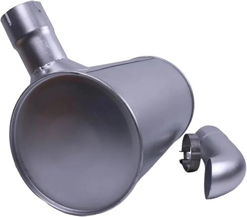 FridayParts 6738-11-5510 6738115520 كاتم صوت مع مشبك و2 قطعة U-Bolt متوافق مع محرك كوماتسو 6D102 حفارة PC200-7 PC220-7 PC210-7 PC240-7 PC228-3 PC230-7 PW180-7 استبدال in Kuwait