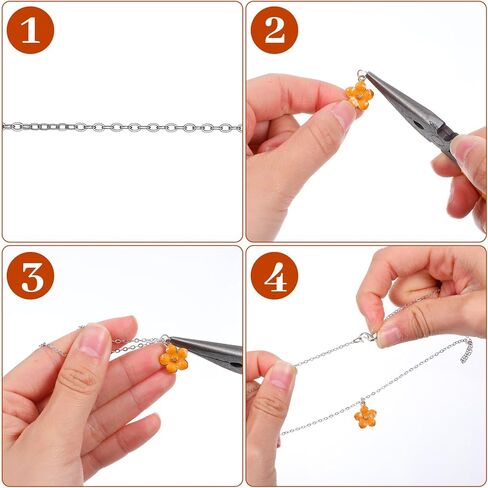 Hecila 20 Pack Necklace Chains Bulks Stainless Steel Necklace Chain with Lobster Clasps for Jewelry Making Silver Chain Necklaces 1.5mm Thin Cable Chains for Necklaces Pendants Making Supplies in Kuwait