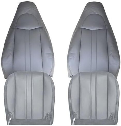 GXARTS Front Driver and Passenger Bottom & Top Replacement Seat Covers Dark Gray Microfiber Leather Fit for Chevy Express GMC Savana Van 2003 2004 2005 2006 2007 2008 2009 2010 2011 2012 2013 2014 in Kuwait