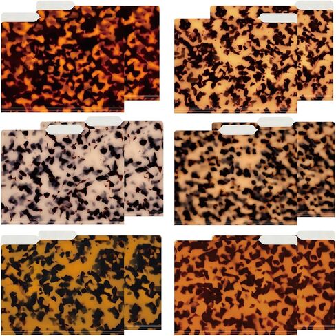 Landhoow 12 Pack Tortoise Shell Thick File Folders 11.6 x 9.5 Inch Organizer File Folders 1/3 Cut Tab Thick Documents Supplies for Office Desk Organization in Kuwait