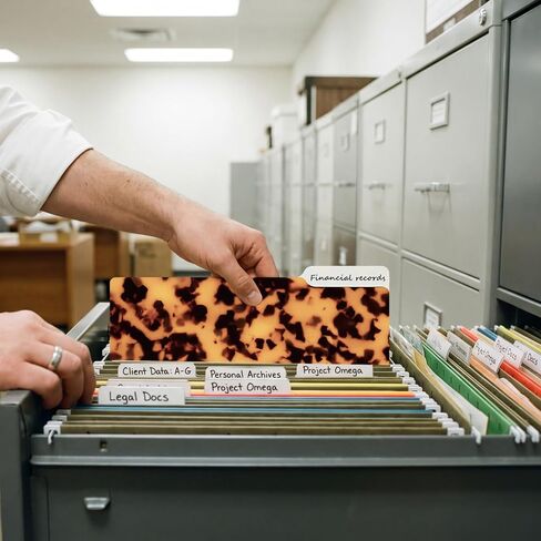 Landhoow 12 Pack Tortoise Shell Thick File Folders 11.6 x 9.5 Inch Organizer File Folders 1/3 Cut Tab Thick Documents Supplies for Office Desk Organization in Kuwait