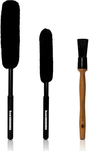 H.O.W 3pcs Car Wheel Rim Tire Brushes for Cleaning Tires, Detailing & Tire Scrub Brush Kit in Saudi Arabia