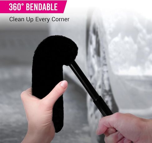 H.O.W 3pcs Car Wheel Rim Tire Brushes for Cleaning Tires, Detailing & Tire Scrub Brush Kit in Saudi Arabia