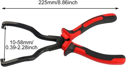 Fuel Line Pliers, Hose Clamp Clip Petrol Hose Disconnect Release Removal Tool, Universal Pipe Clamp Repair (Red) in Kuwait