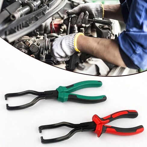 Fuel Line Pliers, Hose Clamp Clip Petrol Hose Disconnect Release Removal Tool, Universal Pipe Clamp Repair (Red) in Kuwait