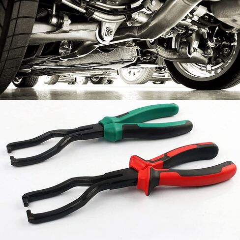 Fuel Line Pliers, Hose Clamp Clip Petrol Hose Disconnect Release Removal Tool, Universal Pipe Clamp Repair (Red) in Kuwait