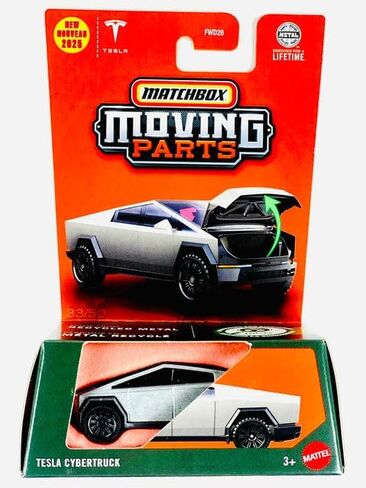 Hot Wheels Match Box Moving Parts Tesla Cybertrucks for 3 Years & Above (Grey) in Kuwait