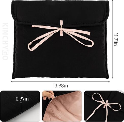 Puffy Bowtie Laptop Sleeve 13-14 Inch Cute Bow Protective Laptop Case for Women in Saudi Arabia