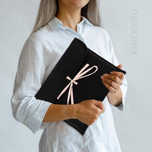 Puffy Bowtie Laptop Sleeve 13-14 Inch Cute Bow Protective Laptop Case for Women in Saudi Arabia