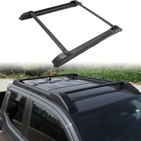 قضبان متقاطعة لحامل السقف لعام 2024 2025 2026 Toyota Tacoma Double Cab - قضيب سقف من الألومنيوم العارضة لدراجة البضائع الزورق ودراجة الكاياك على الجليد - أمتعة حامل البضائع على السطح (ليست لـ XtraCab) in Kuwait