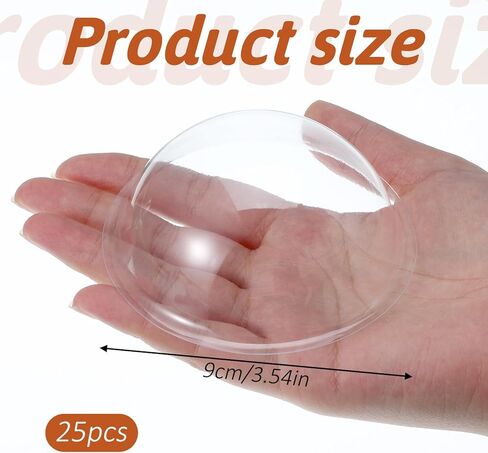 25pcs 9cm Plastic Shaker Domes Round Shaker Covers Clear Candy Dome 3D Dimensional Domes Paper Crafting in Saudi Arabia