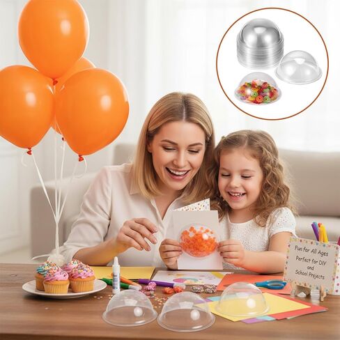 25pcs 9cm Plastic Shaker Domes Round Shaker Covers Clear Candy Dome 3D Dimensional Domes Paper Crafting in Saudi Arabia