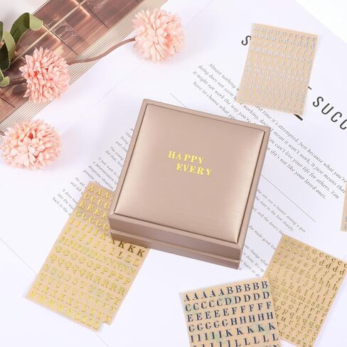 6 Sheets 4.5mm Letter Stickers with Stainless Steel Tweezer, Mini Alphabet Stickers Glitter Self Adhesive Mini Number Sticker for DIY Craft Scrapbook Decoration Nail Keyboard (Gold, Silver) in Kuwait