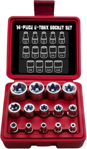 1/2" Drive Deep Impact Socket Set, 8-Piece Standard SAE Spindle Axle Nut Impact Socket Set, Premium Cr-Mo, 1-1/4" to 1-3/4" Size, Gift for Men in Saudi Arabia
