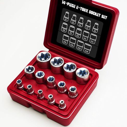 1/2" Drive Deep Impact Socket Set, 8-Piece Standard SAE Spindle Axle Nut Impact Socket Set, Premium Cr-Mo, 1-1/4" to 1-3/4" Size, Gift for Men in Saudi Arabia