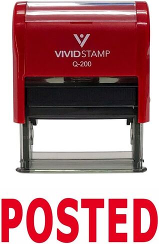 Posted Self Inking Rubber Stamp (Red Ink) - Medium in Kuwait