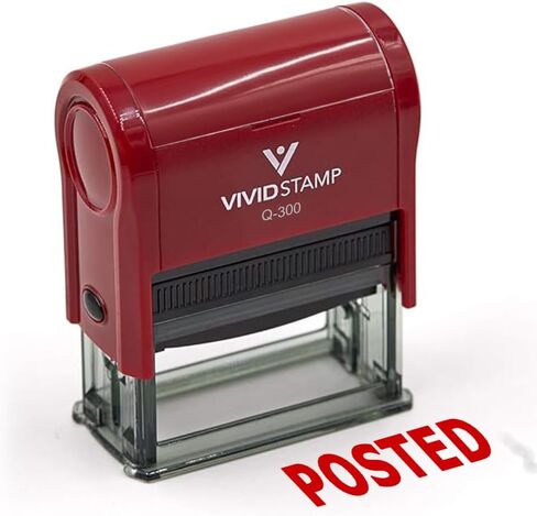 Posted Self Inking Rubber Stamp (Red Ink) - Medium in Kuwait