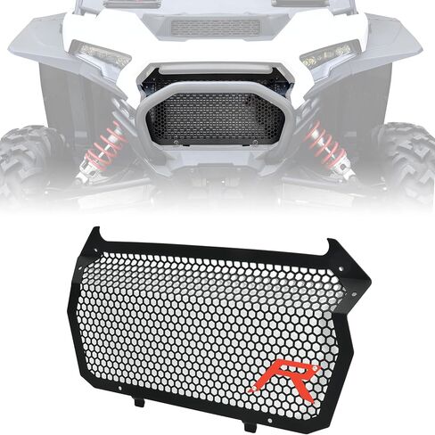 شبكة شواء أمامية من الحديد الأسود من SAUTVS لملحقات Polaris RZR XP 1000/XP 4 1000 2024 2025، استبدل OEM #5456526-070 in Kuwait