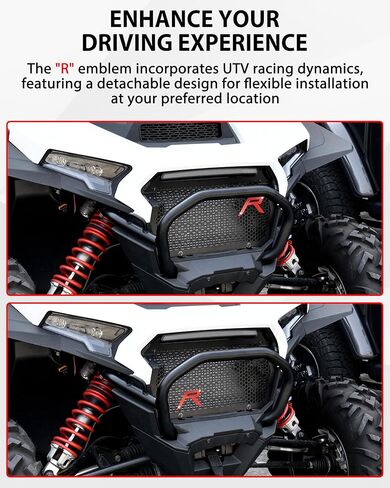 شبكة شواء أمامية من الحديد الأسود من SAUTVS لملحقات Polaris RZR XP 1000/XP 4 1000 2024 2025، استبدل OEM #5456526-070 in Kuwait