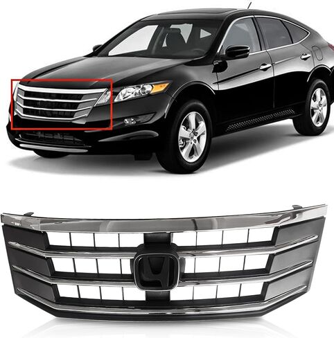 المصد الأمامي من الكروم شبكة الشواية شبكة المصد العلوي تناسب 2010 2011 2012 Honda Crosstour in Kuwait