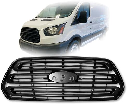 Front Grille Compatible with 2015 2016 2017 2018 2019 Ford Transit 150 250 350 350HD Grill with Black-style Transit grille in Saudi Arabia