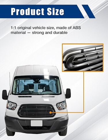 Front Grille Compatible with 2015 2016 2017 2018 2019 Ford Transit 150 250 350 350HD Grill with Black-style Transit grille in Saudi Arabia