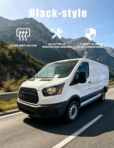 Front Grille Compatible with 2015 2016 2017 2018 2019 Ford Transit 150 250 350 350HD Grill with Black-style Transit grille in Saudi Arabia