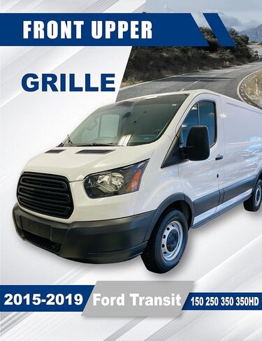 Front Grille Compatible with 2015 2016 2017 2018 2019 Ford Transit 150 250 350 350HD Grill with Black-style Transit grille in Saudi Arabia