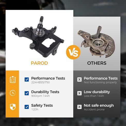 PAROD - مجموعة مفصل التوجيه الأيمن الأمامي RWD مناسبة لسيارة Ford Ranger 2001-2009، مع نظام تعليق زنبركي ملفوف أمامي، جانب الركاب، استبدال 698210، 1L5Z3105BA in Kuwait