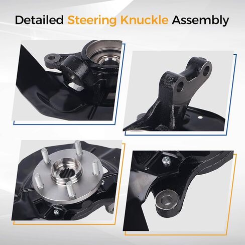 PAROD LK024 Front Right Steering Knuckle Assembly&Wheel Hub Bearing Fit for 2004-2006 Lexus RX330, 2007-2009 RX350, 2006-2008 RX400h, 2006-2007 Toyota Highlander, Passenger Side in Kuwait